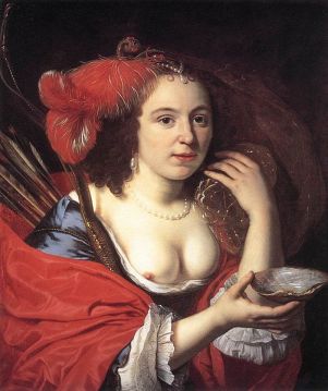 Bartholomeus van der Helst. Anna du Pire as Granida. 1660. Oil on canvas. National Gallery, Prague.